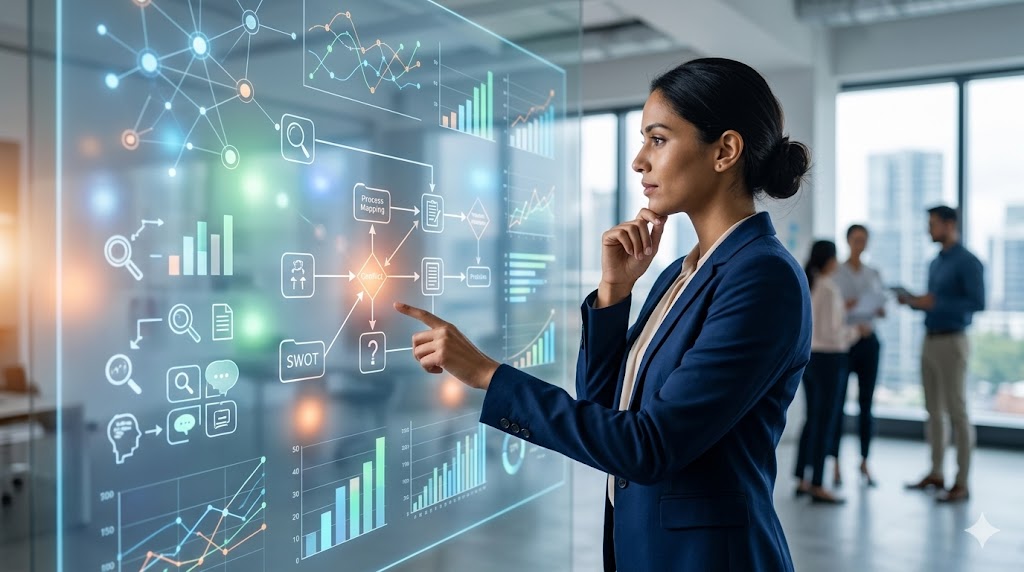 A female business analyst